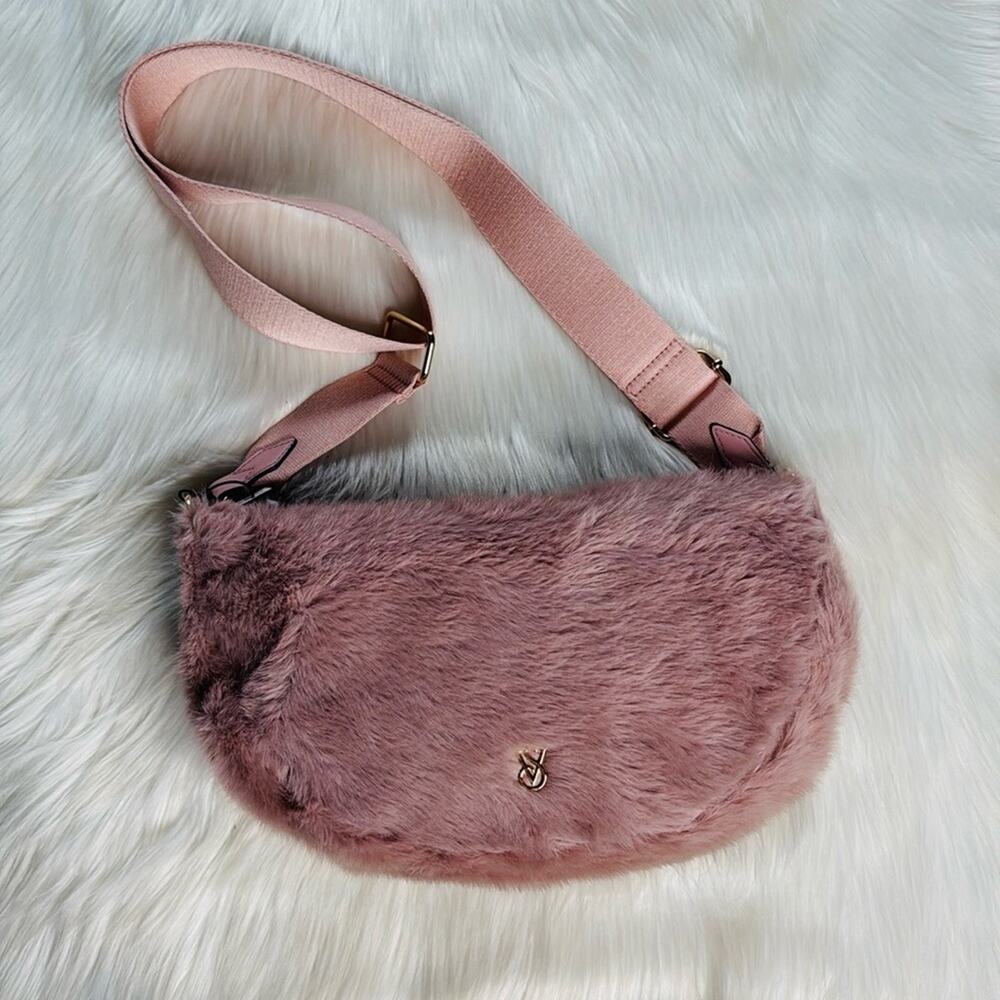Victoria’s Secret Pink Faux Fur Crossbody Sling Bag